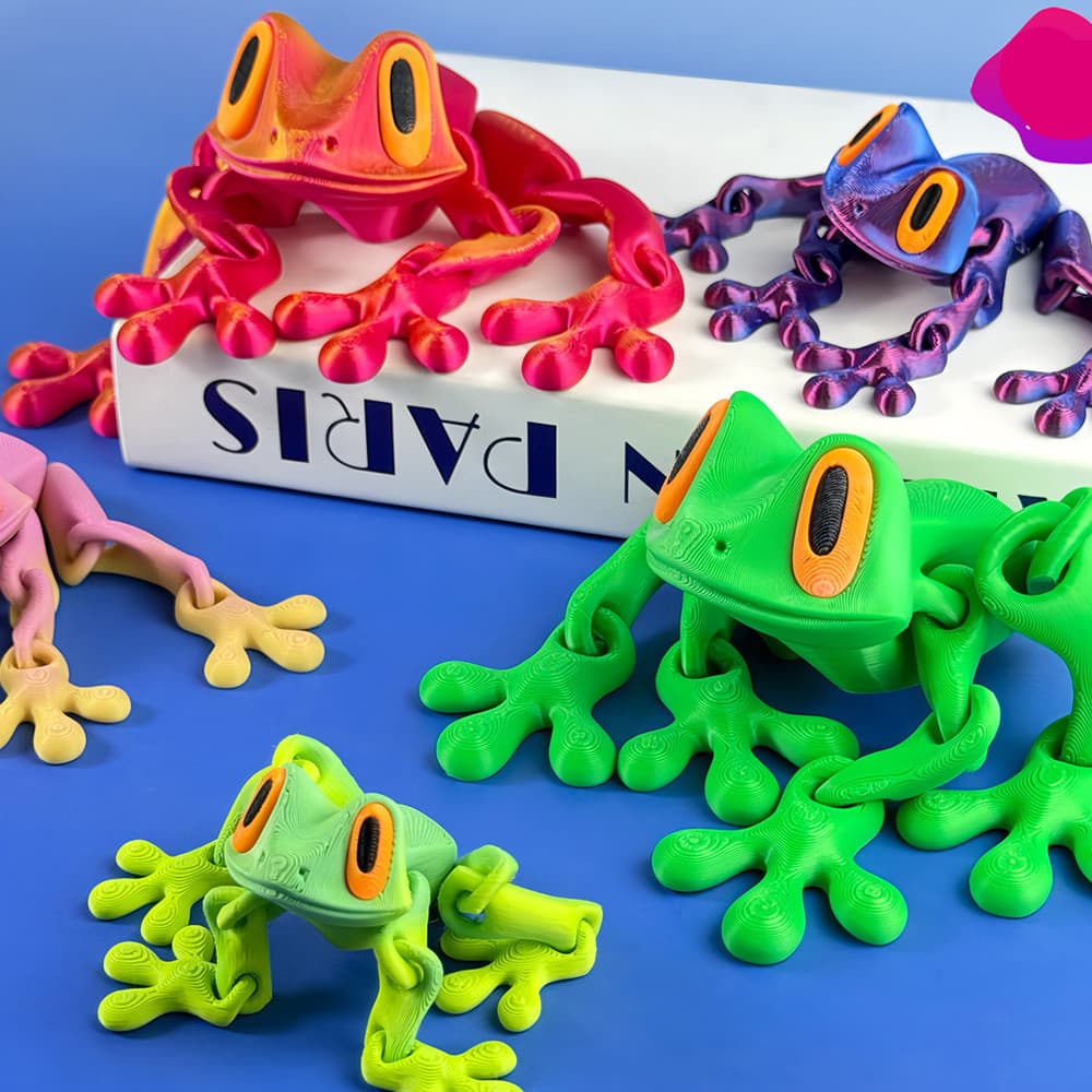 Brilho Magnético No Escuro Sapo Geladeira Adesivo Impressão 3D Gradiente Simulação Móvel Conjunta Decoração Brinquedo