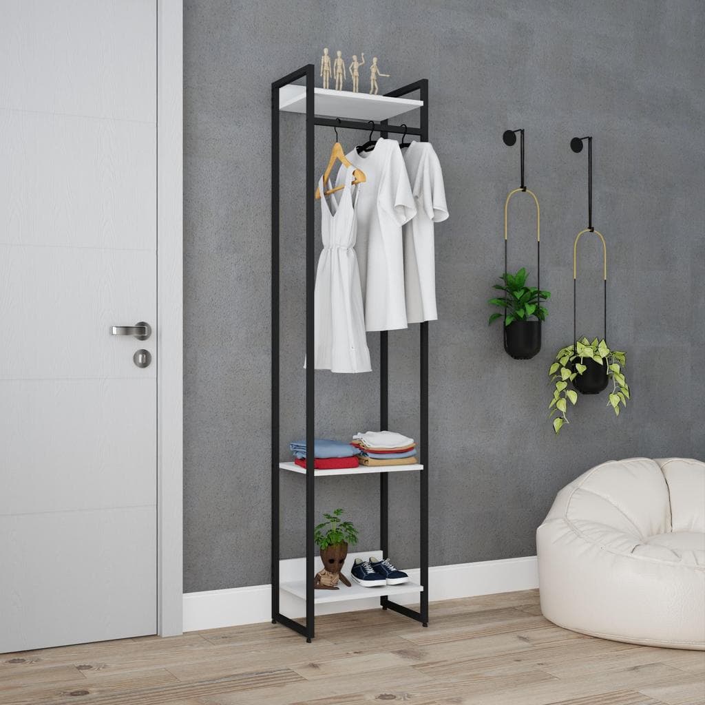 Estante Closet Arara c/03 Prateleiras Dynamica 45 cm Est.Preta