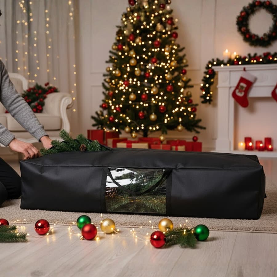 Bolsa Bag Para Guardar Armazenar Árvore de Natal Média