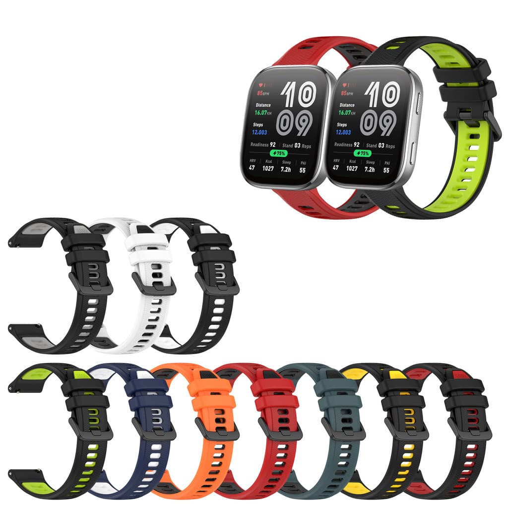 Pulseira De Silicone Macio De 20mm 22mm Para Huami Amazfit Bip6 Bip5 Bip Max 3 5 6 Lite Su Pro Unidade Correspondência D