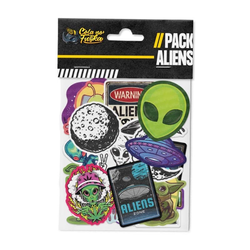 Kit De 25 Adesivos Alien Ufo Nasa Et Não Desbota Não Risca