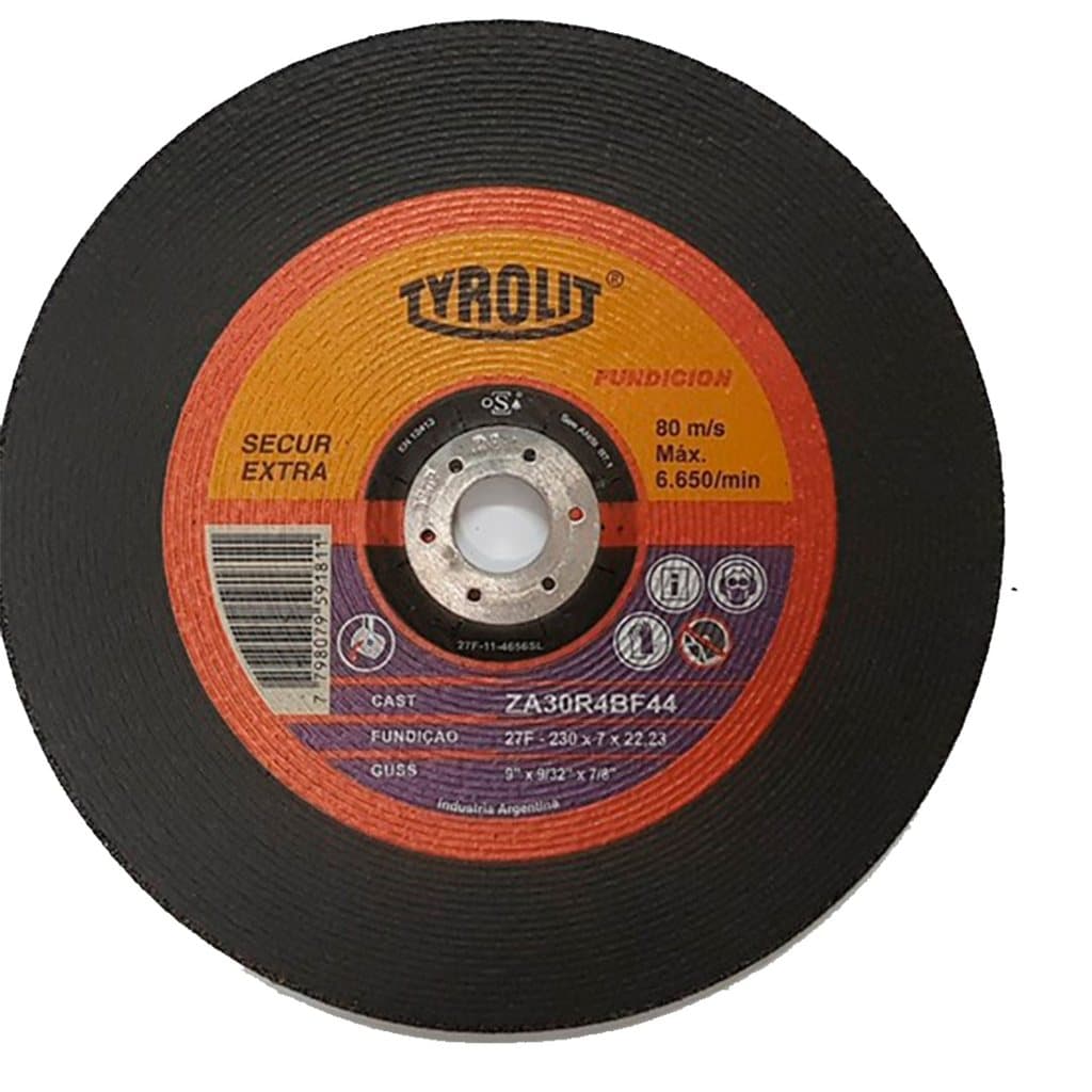 Disco De Desbaste 9" Secur 230 X 7 X 22,23 Tyrolit 565210
