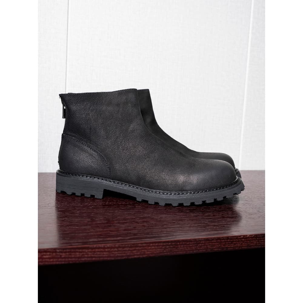 2026 novo estilo de couro genuíno Chelsea botas masculinas com zíper superfície macia botas curtas britânicas couro Nubu