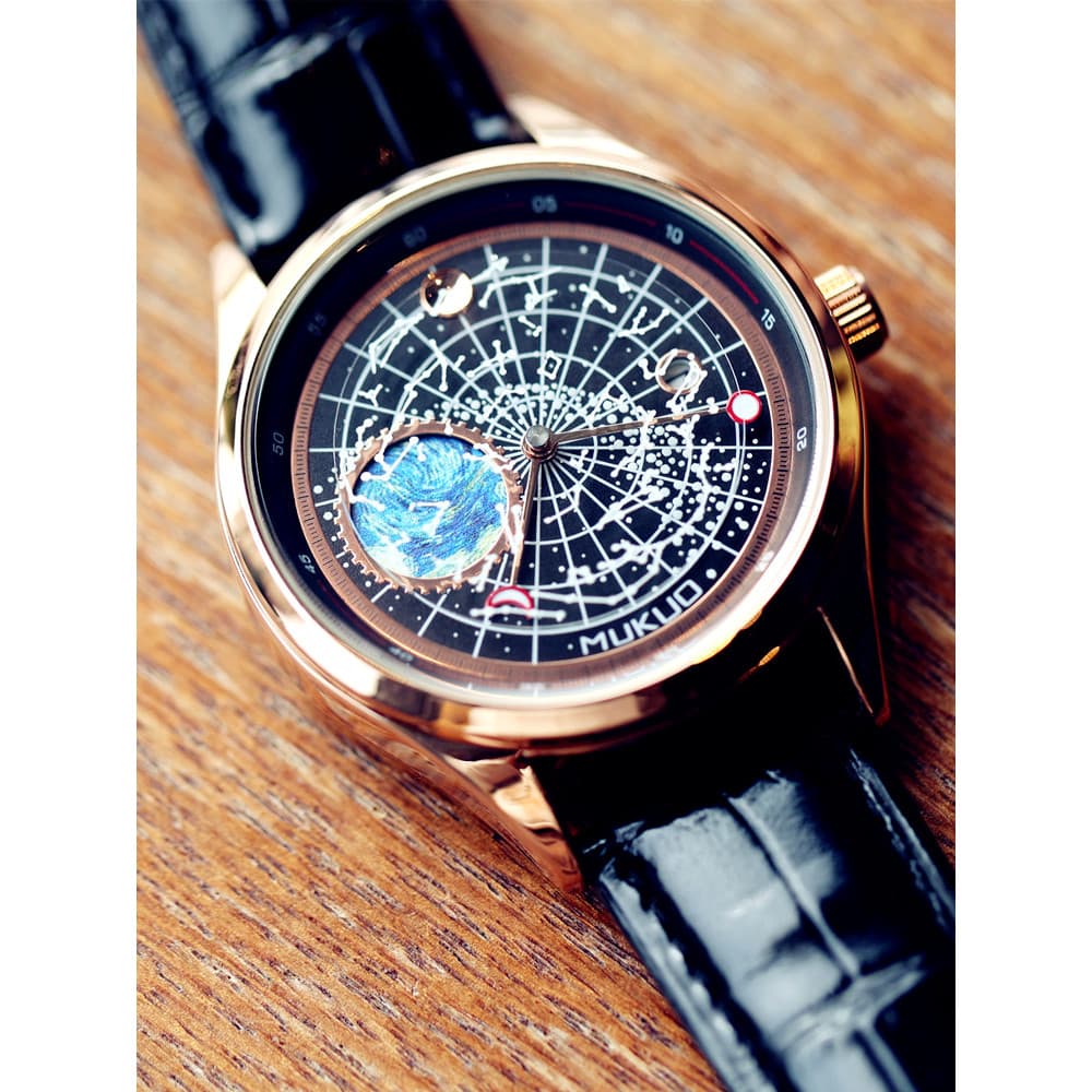 Estilo europeu americano Street Wear relógio masculino nicho High-End relógio mecânico automático luminoso céu estrelado