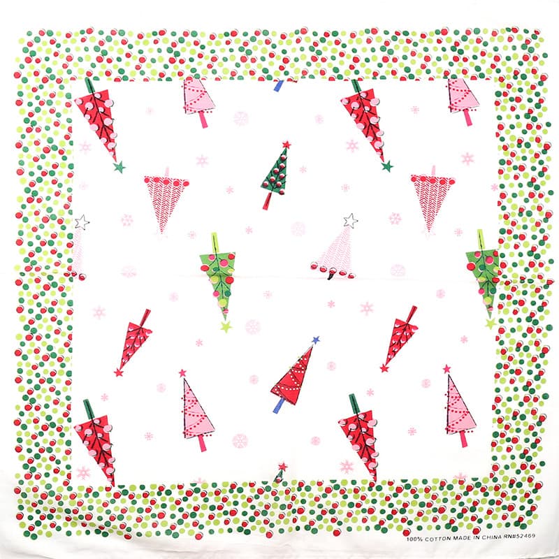 Fundo branco árvore de natal lenço toalha mágica envolto faixa de cabelo ao ar livre protetor solar Anti-poeira das mulh