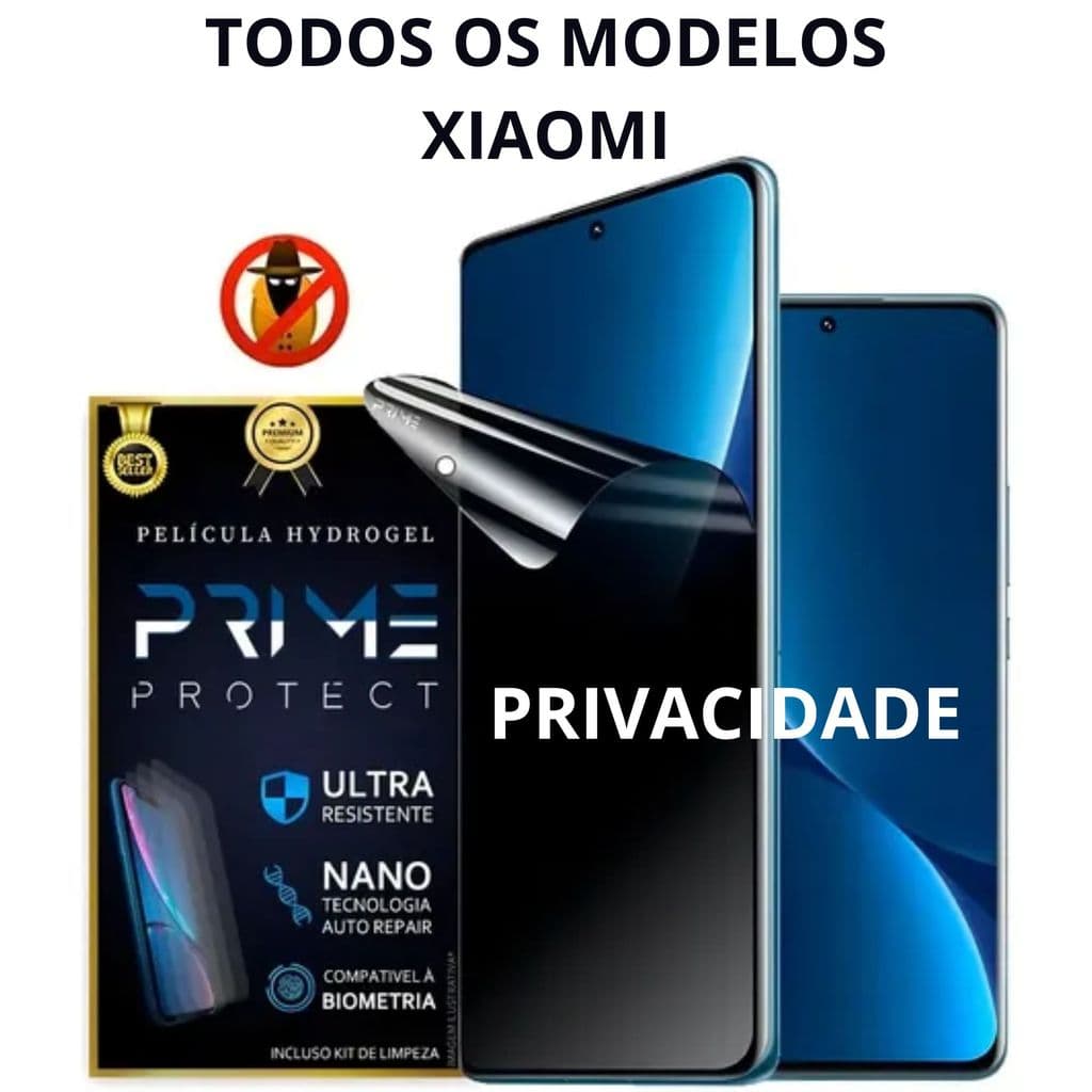 Película Hidrogel Fosca Privacidade Xiaomi (Todos os Modelos) - Anti-Reflexo