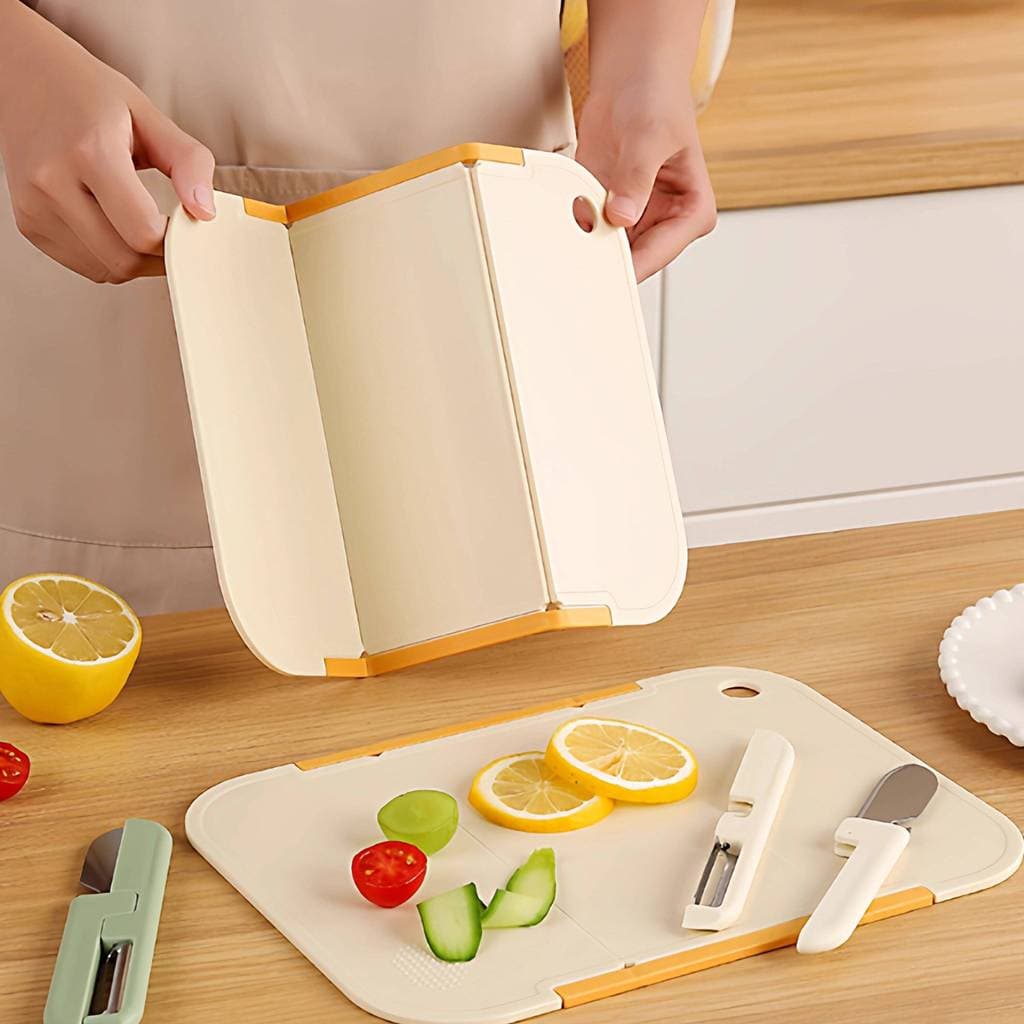 Conjunto de tábua de corte dobrável Tábua de corte portátil para acampamento ao ar livre Tábua de corte de frutas com co