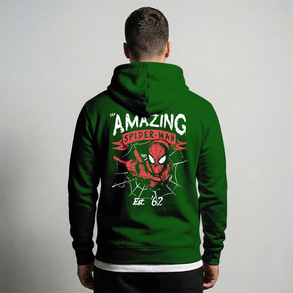 Blusa de Frio Moletom Masculino Canguru Oversized Modelo Amaze Spider Premium Moda Tendência Inverno Confortável