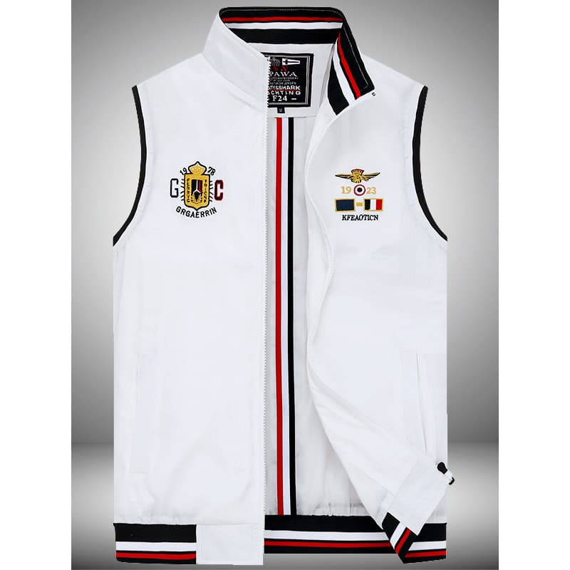 Roupas de primavera genuínas Kendi tubarão roupas masculinas colete fino masculino gola alta colete tamanho grande jaque