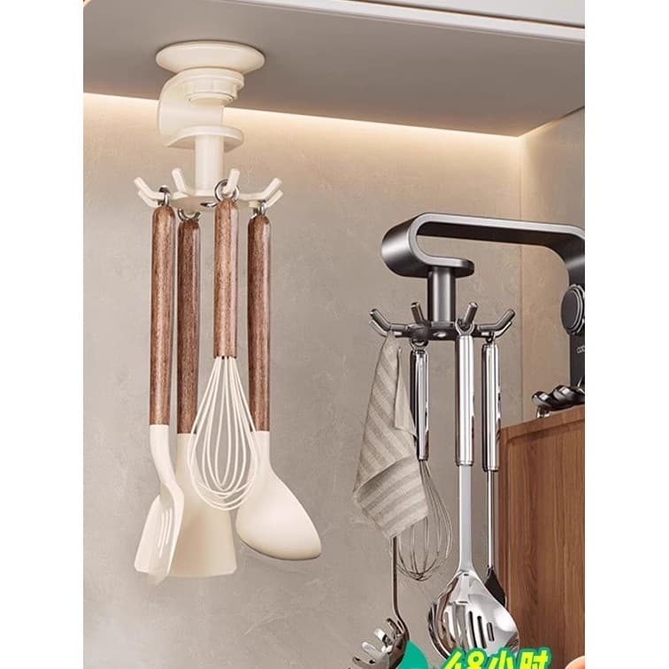 Kabe cozinha gancho rotativo rack de parede rack de armazenamento de utensílios de cozinha espátula colher rack de armaz