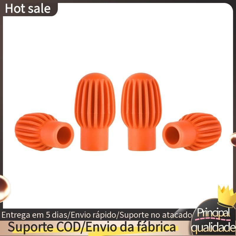 4 Pçs Tambor Vara Prática Portátil Silicone Mudo Amortecedor Baqueta Para Iniciante Praticando Dicas Accdssory , Laranja