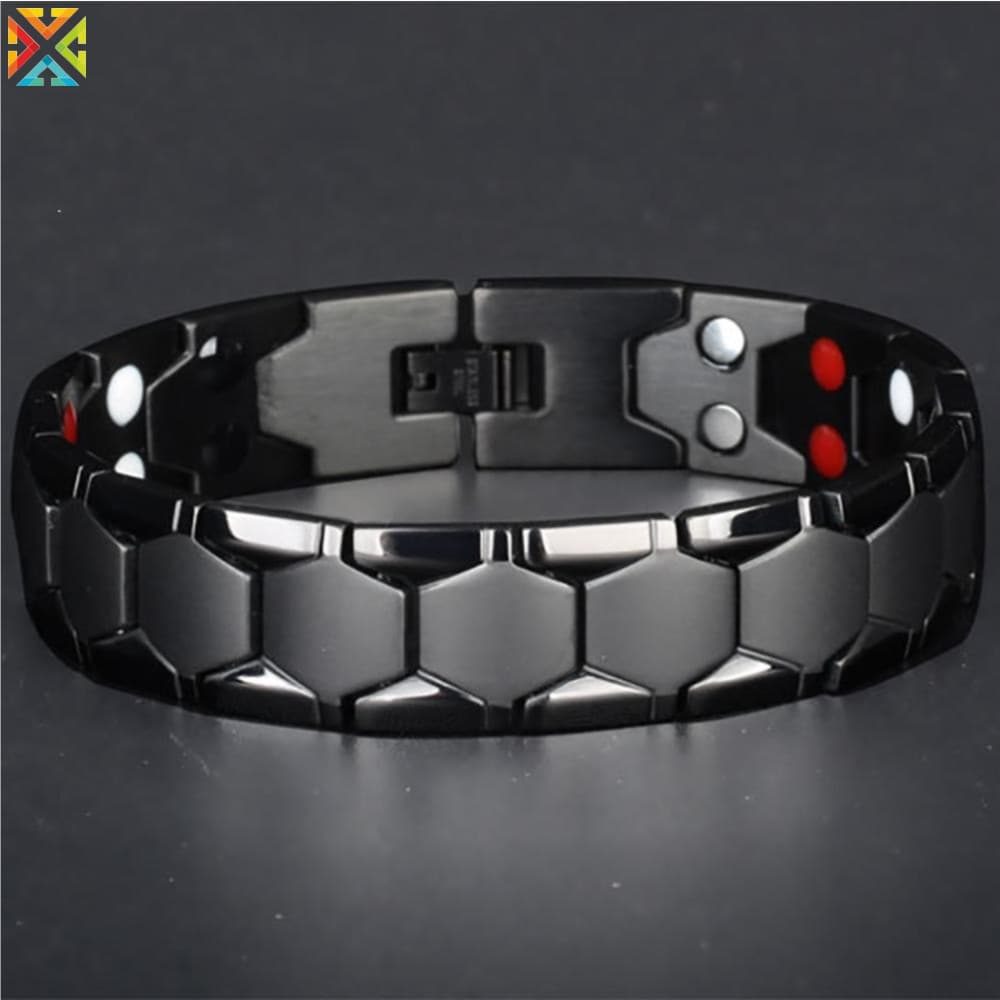 Diamante duplo ponto europeu e americano pulseira masculina ímã destacável pulseira bola magnética