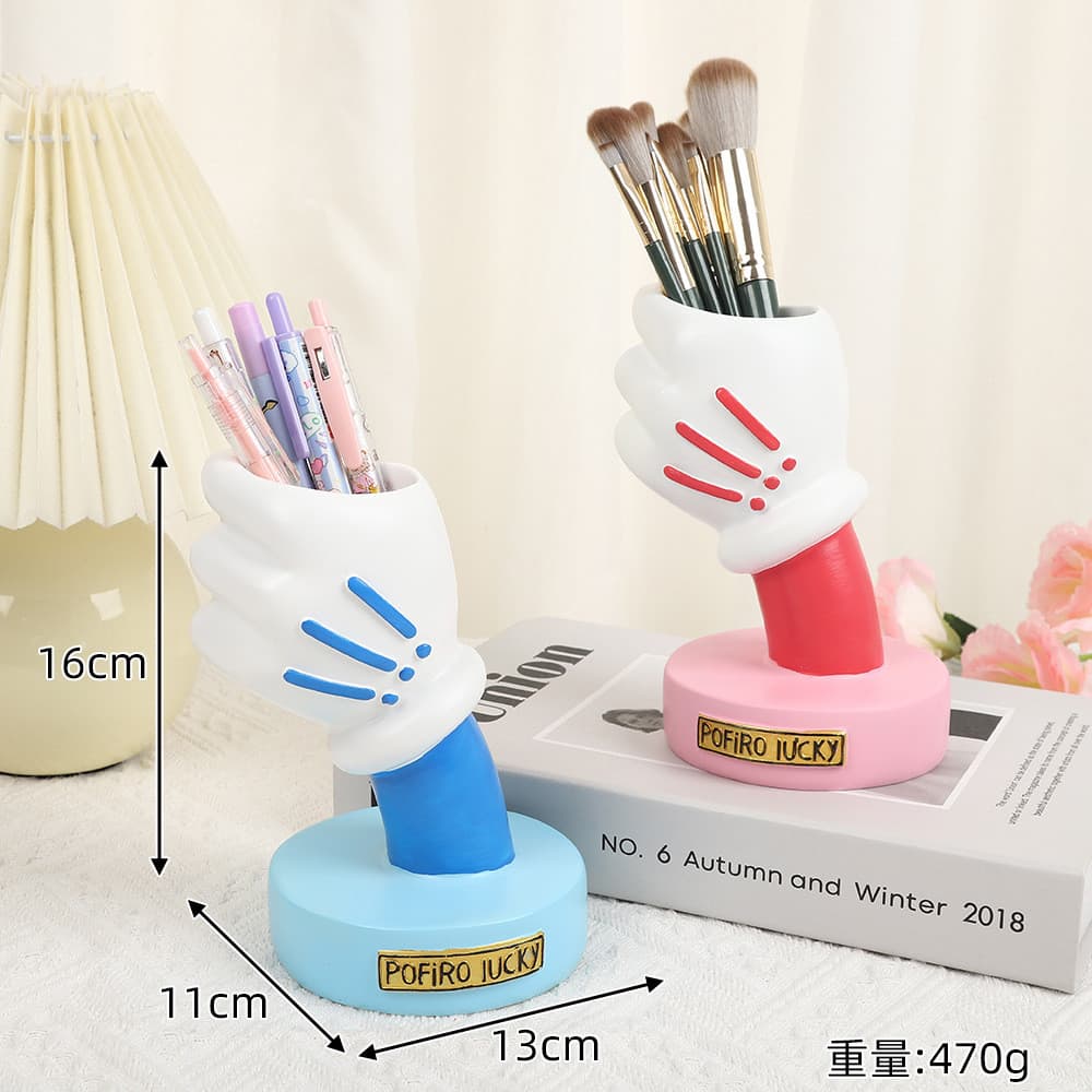 [Estoque pronto] Mickey luvas caneta titular bonito dos desenhos animados casa criativa moda presente de aniversário maq