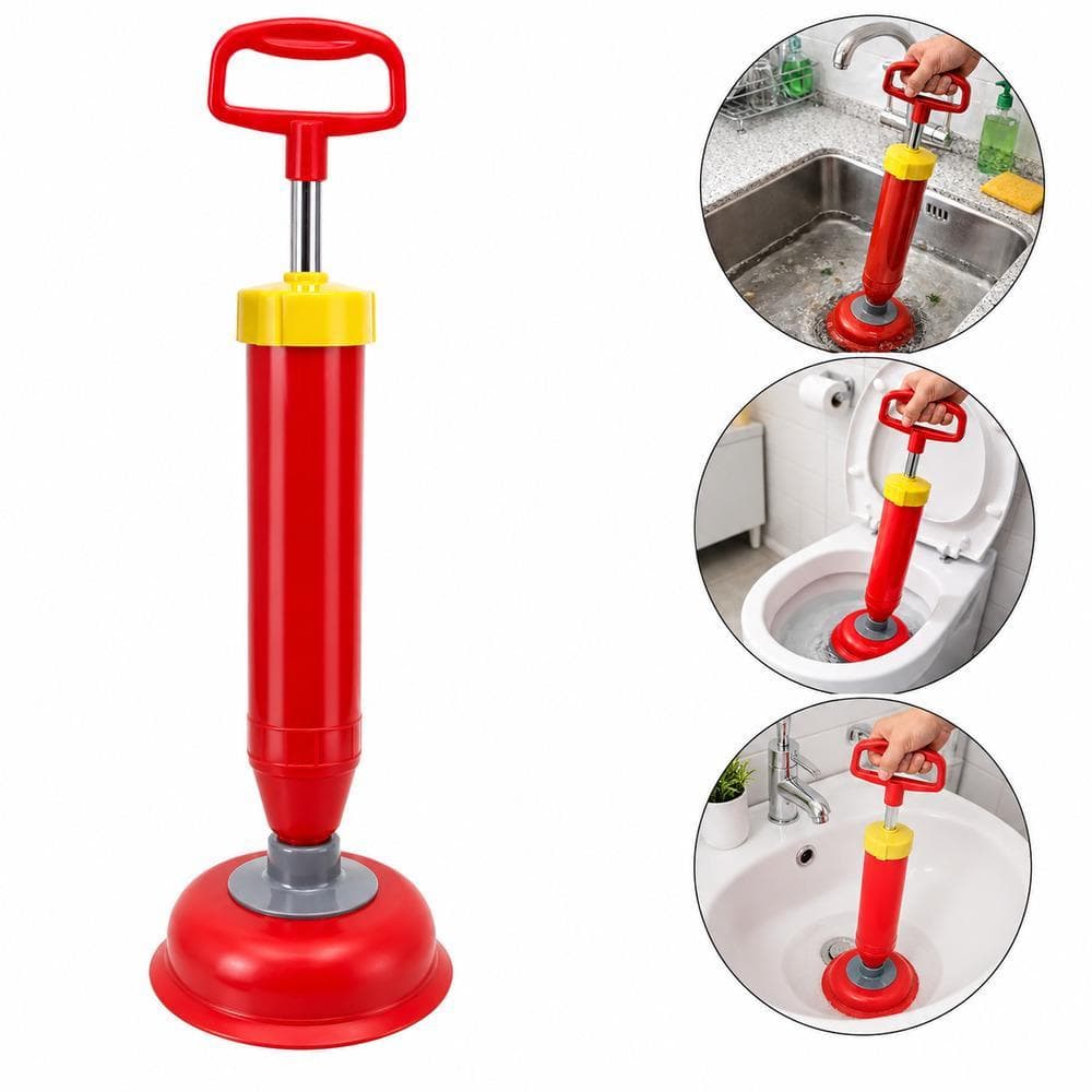 DESENTUPIDOR ALTA PRESSAO MANUAL BOMBA SUCCAO BORRACHA PIA RALO VASO SANITARIO LIMPEZA CANOS ESGOTO USO DOMESTICO