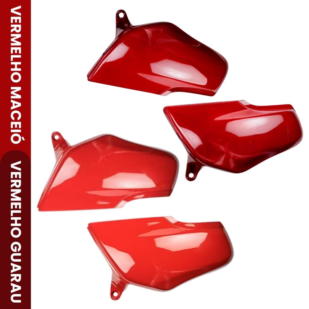 Carenagem Par Tampa Lateral Cg Titan 125 Vermelho 1995 1996 1997 1998 1999 Vermelho Maceió Vermelho Guarau