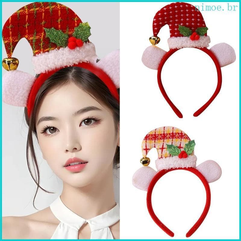 Nim Chapéu Natal Cocar Acessórios Para Cabeça Férias Adulto Headpieces Pelúcia