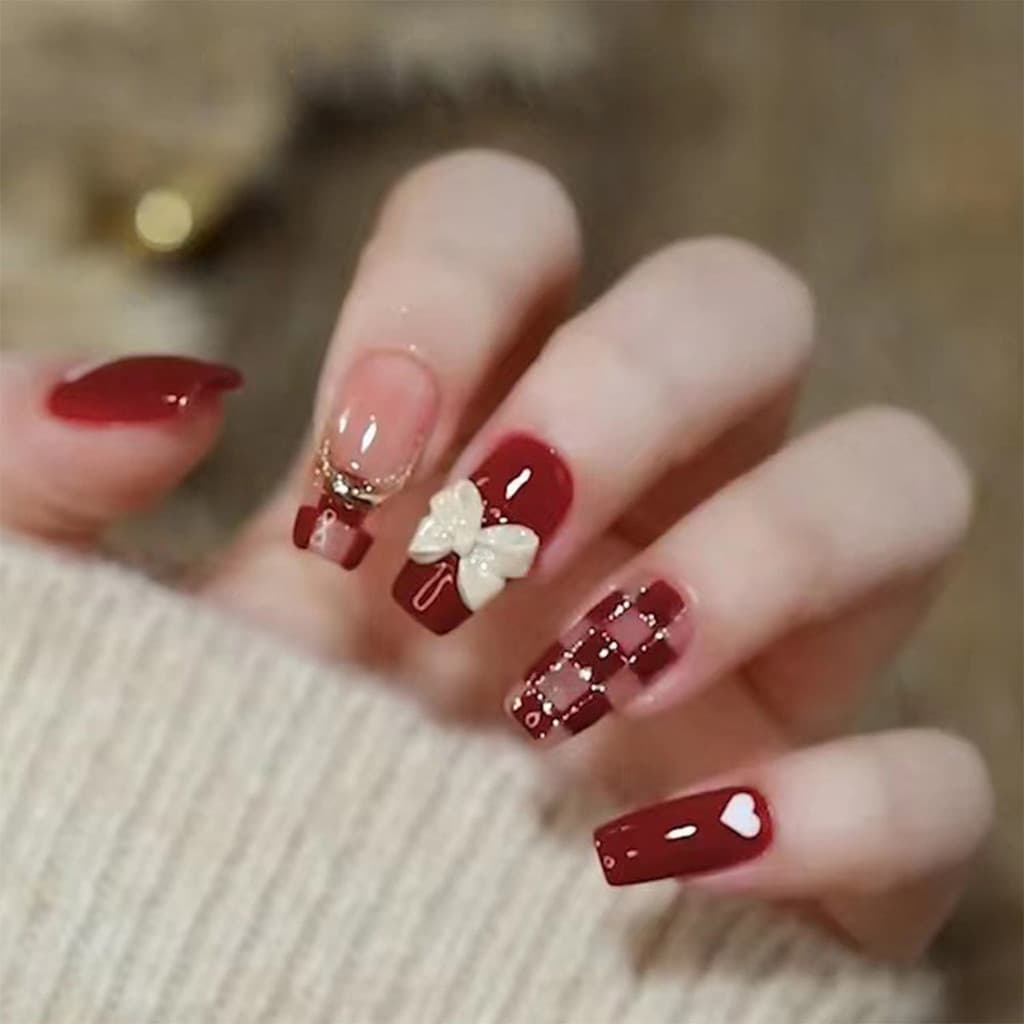 24 peças de adesivo de Manicure estilo coração: escolha de acessórios perfeitos femininos
