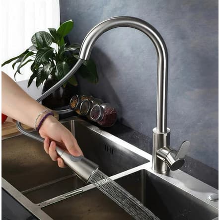 Torneira Gourmet  Monocomando Cozinha com Mangueira Retrátil Inox 304 Premium