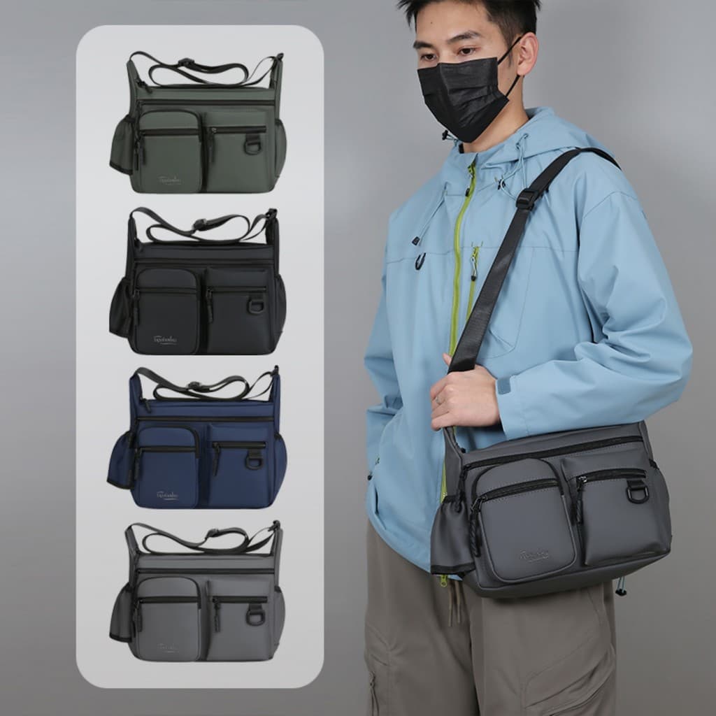 Bolsa mensageiro masculina novo estilo masculino grande capacidade Multi-compartimento bolsa de ombro mochila de negócio