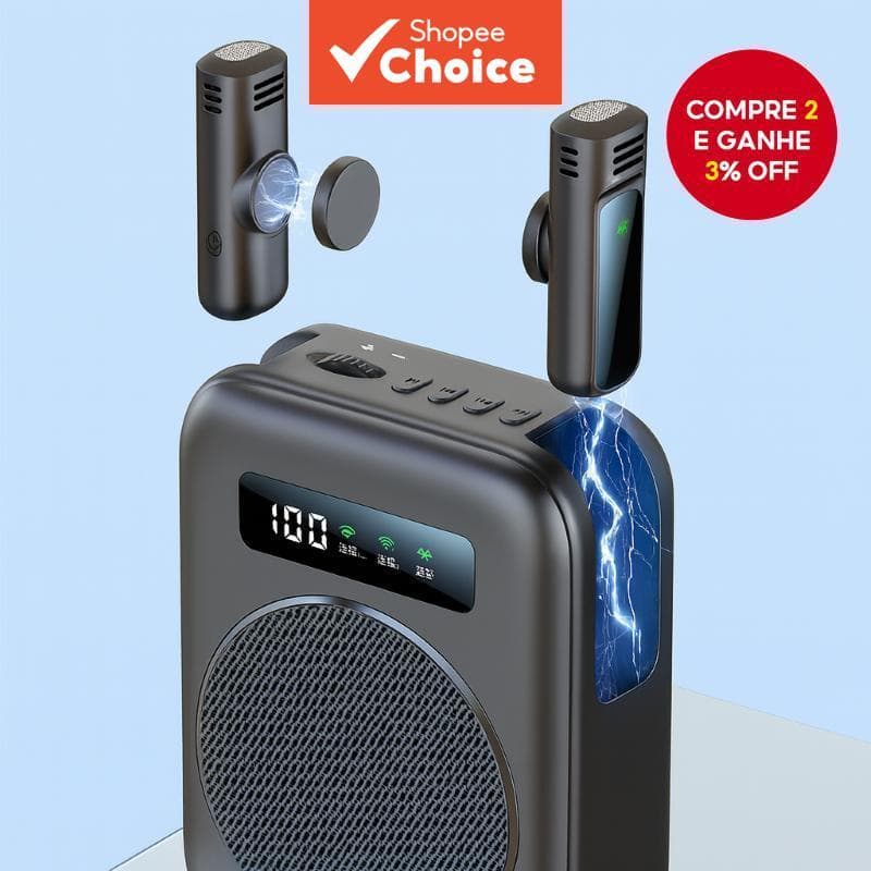 Microfone M10 Caixa de Som Portátil Bluetooth Pequena Amplificador de Voz para Ensino