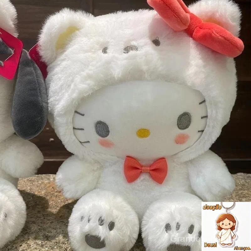 Hello Kitty 22cm Brinquedo De Pelúcia Recheado Sanrio Kuromi Boneca Periférica Para Crianças