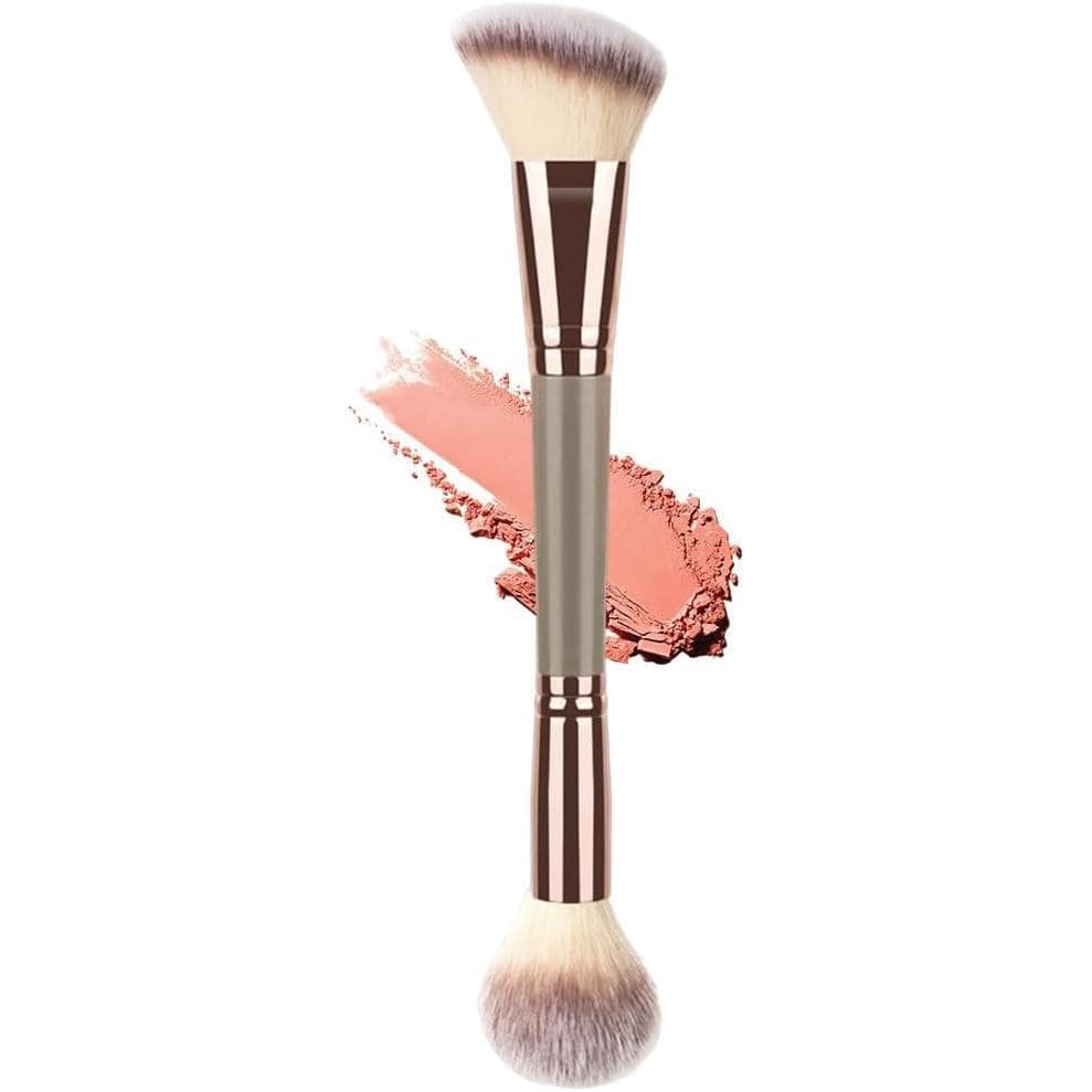 Pincel de Maquiagem para Base - Pincéis de Maquiagem de Dupla Ponta para Misturar Pó Líquido, Cosméticos em Creme, Corre