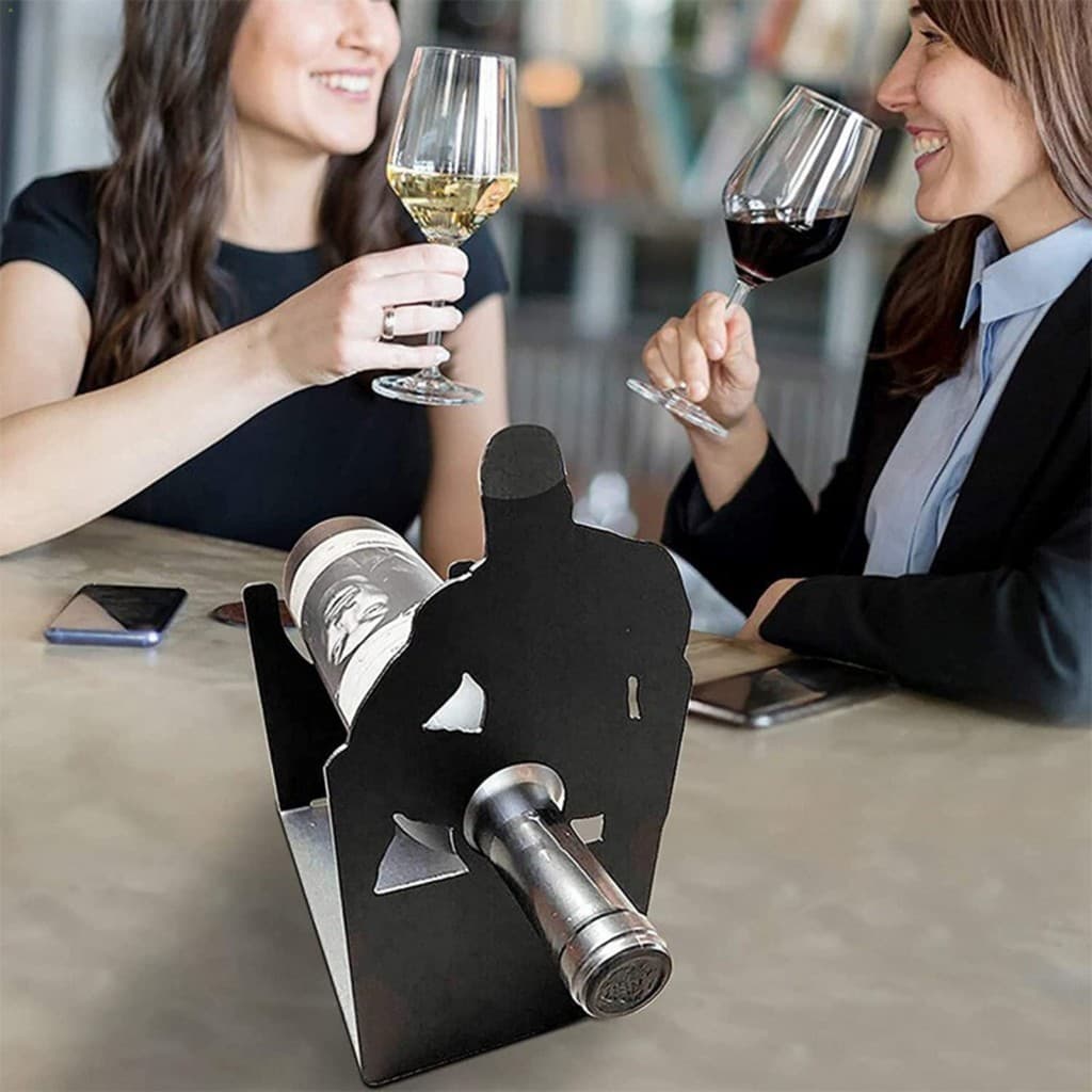 Rack De Vinho De Metal Moderno-Display De Armazenamento Vertical Para Garrafas De Cerveja