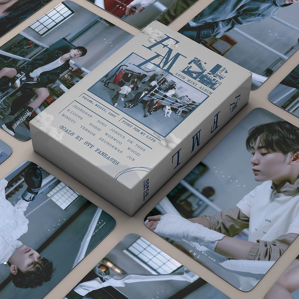 KPOP 55pcs/box Seventeen Photocards FML Álbum LOMO Cartão Postal De Coleção