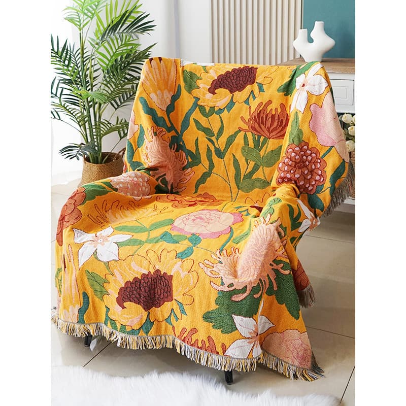 Toalha de sofá único estilo Pastoral americano Cobertor de sofá Toalha de mesa de pano Anti-poeira Quatro estações Cober