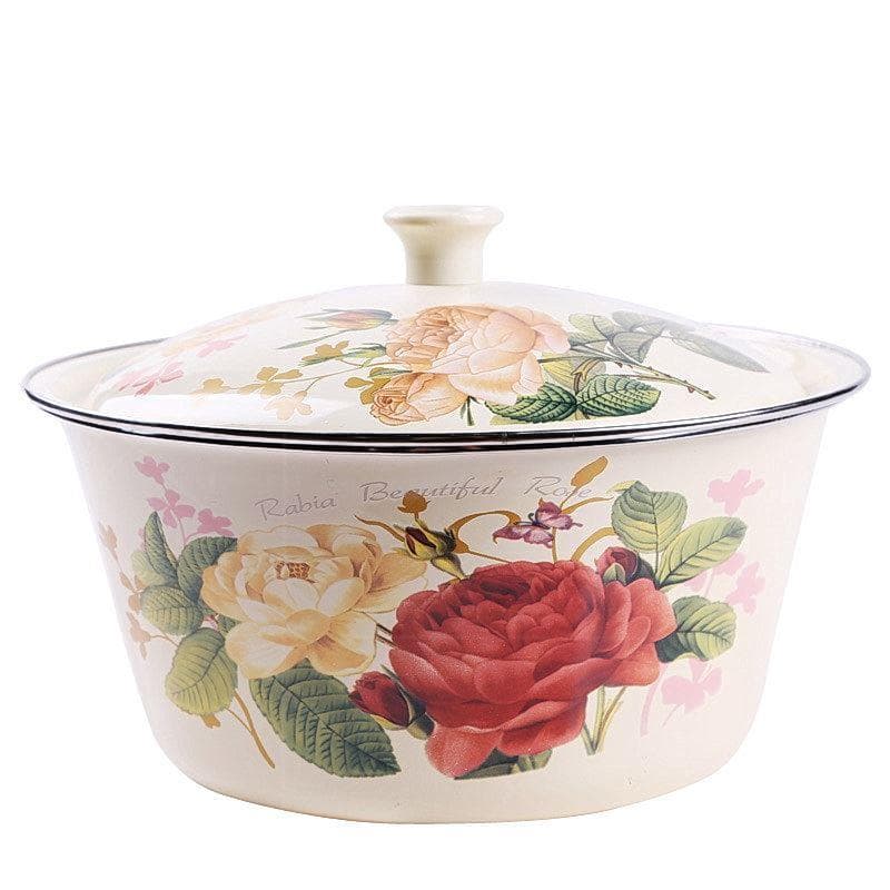 Bacia de porcelana para cozinha doméstica, bacia esmaltada à moda antiga, Premium e bacia profunda, recipiente para mist