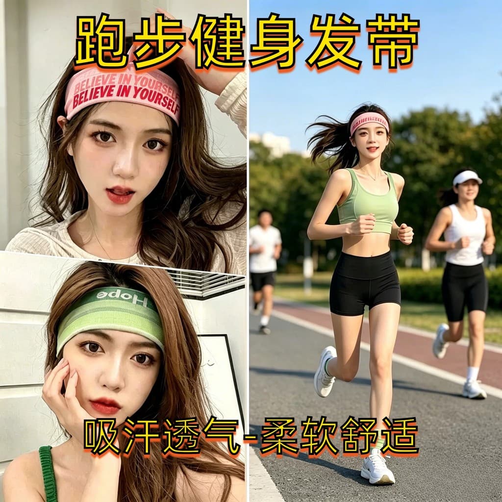 Moda esportes bandana feminina verão novo estilo Yoga fino bandana correndo Fitness suor-absorvente Headwear bandana