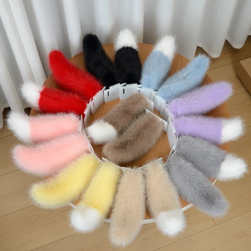 Cauda de raposa de pelúcia para carro elétrico, cauda de animal de estimação móvel, acessório para cosplay, cauda para m