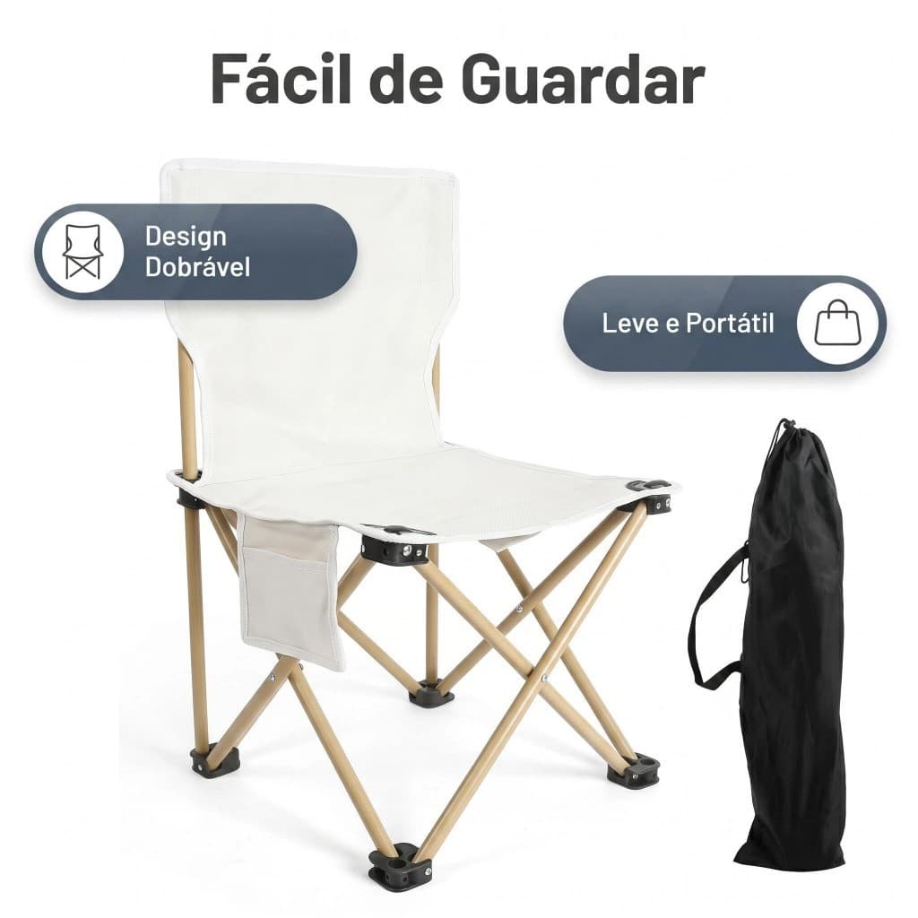 Portable Camping Folding Chair With side pockets for storage 130kg top Fishing Camping Beach Backrest