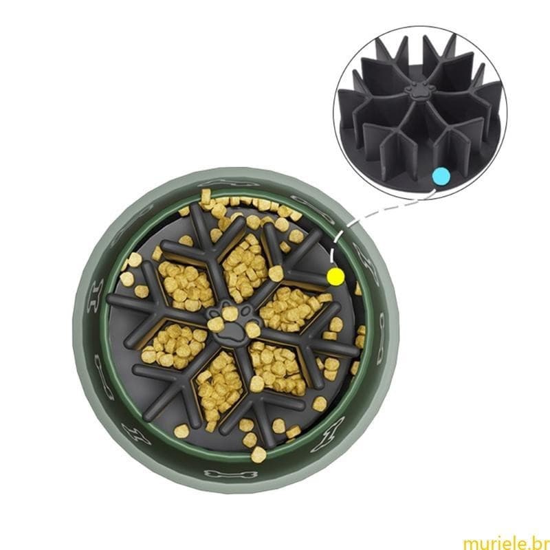 Mur Silicone Comedouro Lento Para Cães Grandes Médios Pratos Pequenos
