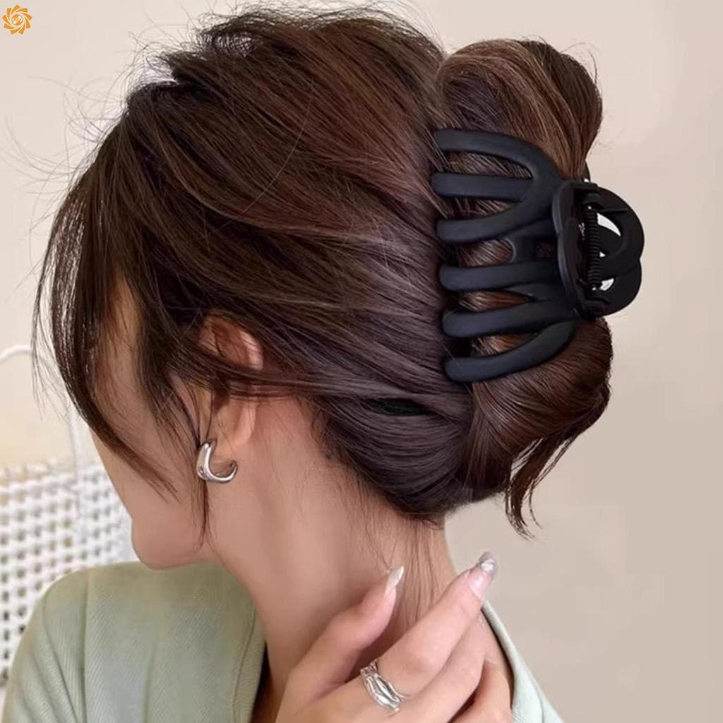 Grampos De Cabelo Grandes Femininos , Cor Sólida , Antiderrapantes , Inquebráveis , Para Acessórios Elegantes