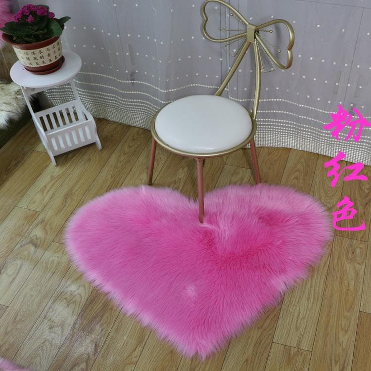 Quarto cabeceira em forma de coração tapete de pelúcia ins menina coração bonito pequena peça almofada doméstico amor in