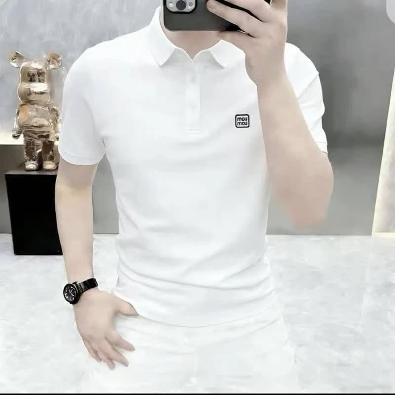 2026 verão novo estilo masculino impresso camiseta de manga curta lapela camisa POLO meia manga topo na moda Casual All-