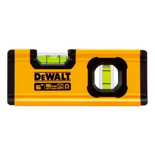 Nível de Alumínio DeWalt DWHT42802 6" Magnético 2 Bolhas Nível Profissional Base Imã Nivelador Bolso Obra