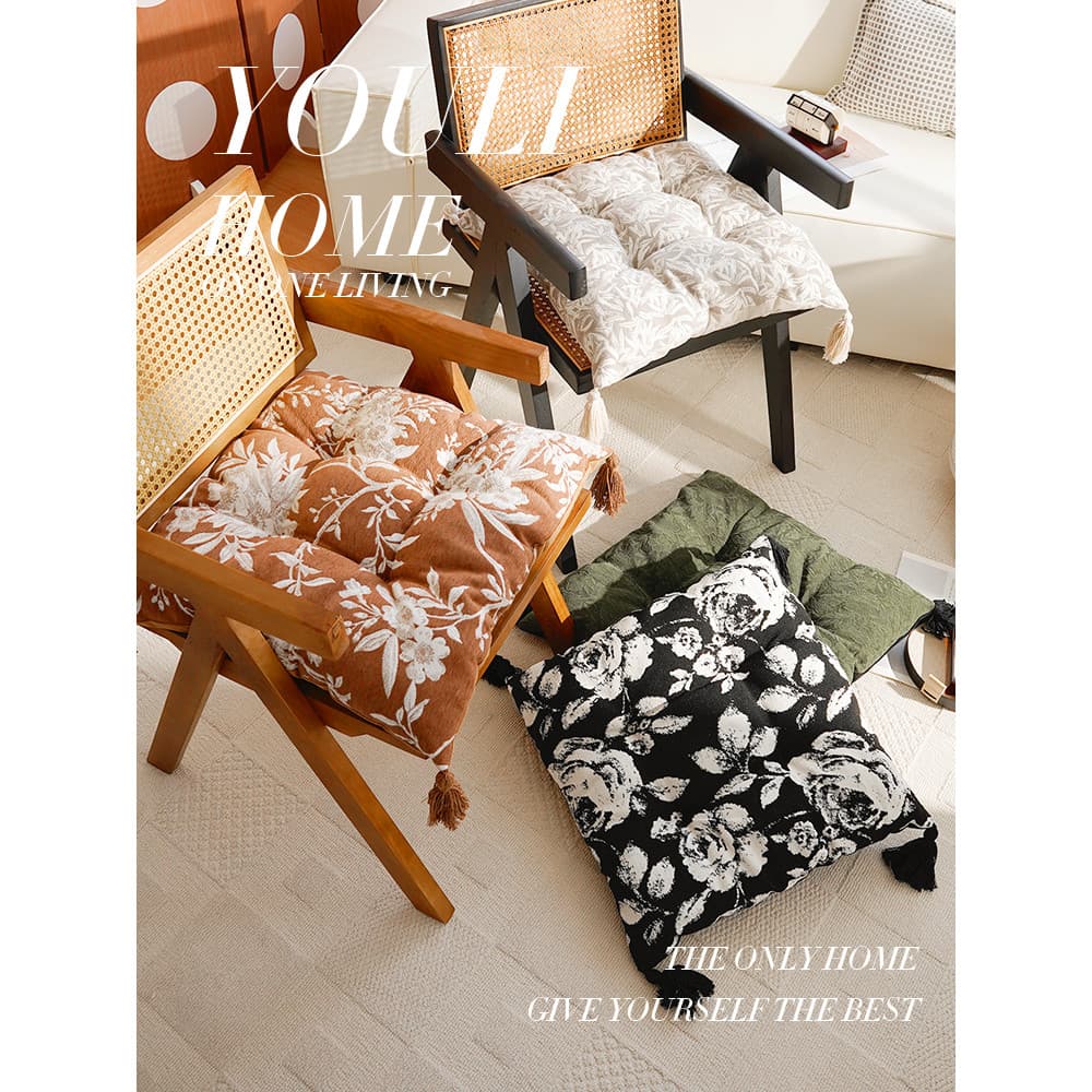 Estilo Medieval almofada francesa almofada de assento luz estilo luxo cadeira Tatami Futon cadeira de jantar chão peido