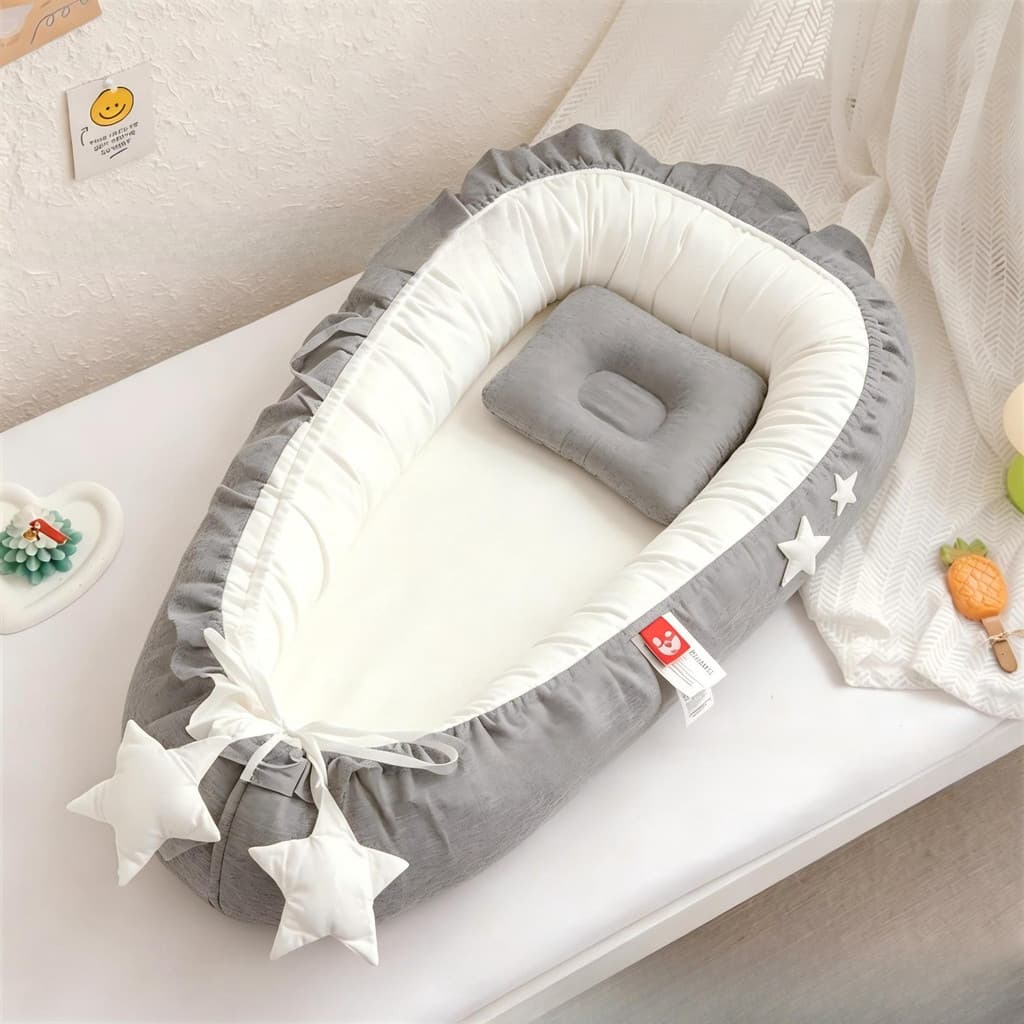 Berço para bebê, dispositivo portátil para acalmar o bebê, cama reclinável biomimética dobrável para recém-nascidos.