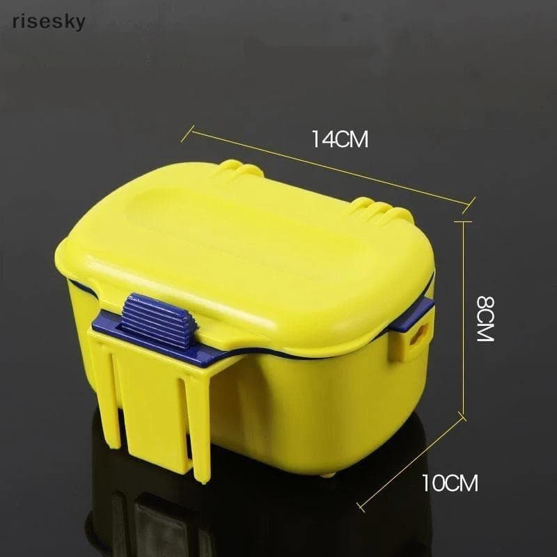 Mini Caixa De Isca De Pesca Portátil Com Camada De Ventilação , Armazenamento Compacto De Gancho Minhoca Viva Para Viage