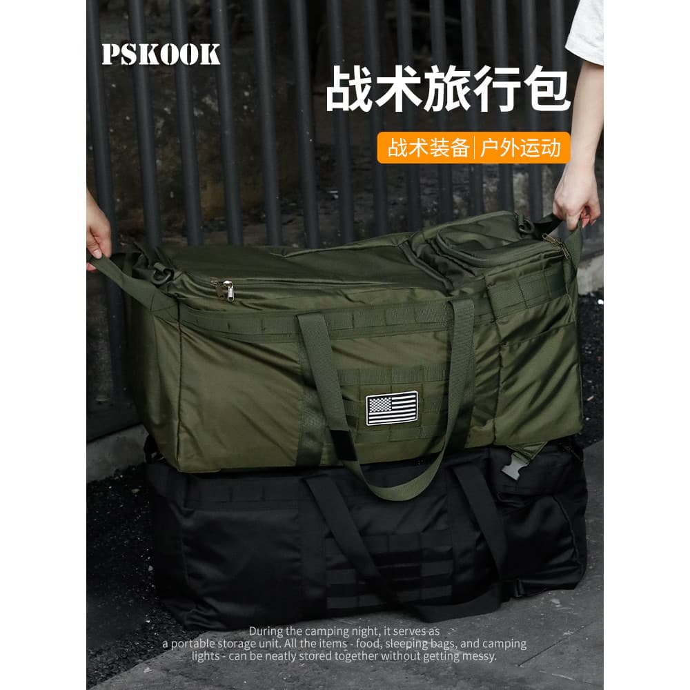 Mochila de viagem de grande capacidade para acampamento ao ar livre, à prova d'água, resistente ao desgaste, bolsa de ba