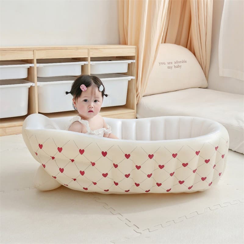 2025 ins estilo coreano novo estilo portátil dobrável crianças piscina interna banheira do bebê banheira do bebê