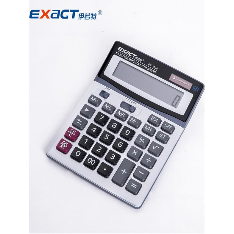 Calculadora de energia dupla Solar 7610, material de escritório de contabilidade financeira para estudantes, mudo portát