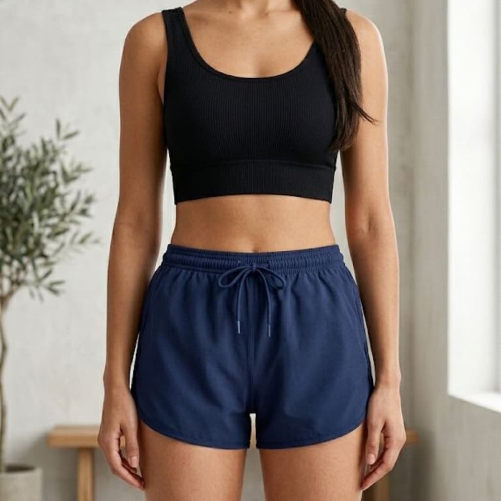 Shorts Tactel Feminino Soltinho com Cordão Para Academia e Caminhada Liso e Florido