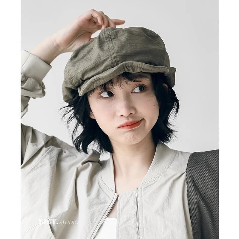 Nova Coleção Pessoal do Designer 2026: Boina Vintage Estilo Japonês Oversized para Mulheres