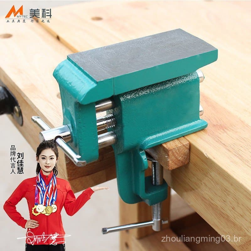 Morsa de bancada, morsa de bancada pequena com mesa de trabalho, grande superfície de trabalho, morsa de bancada domésti