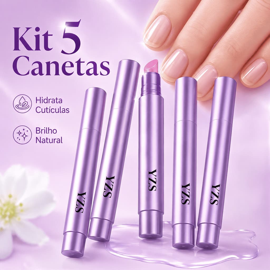 Kit De Caneta De Óleo De Cutícula 1/2/3/5 Peças Com Ponta De Cerâmica Hidrata Unhas Naturais Aroma De Camélia Cuidados D