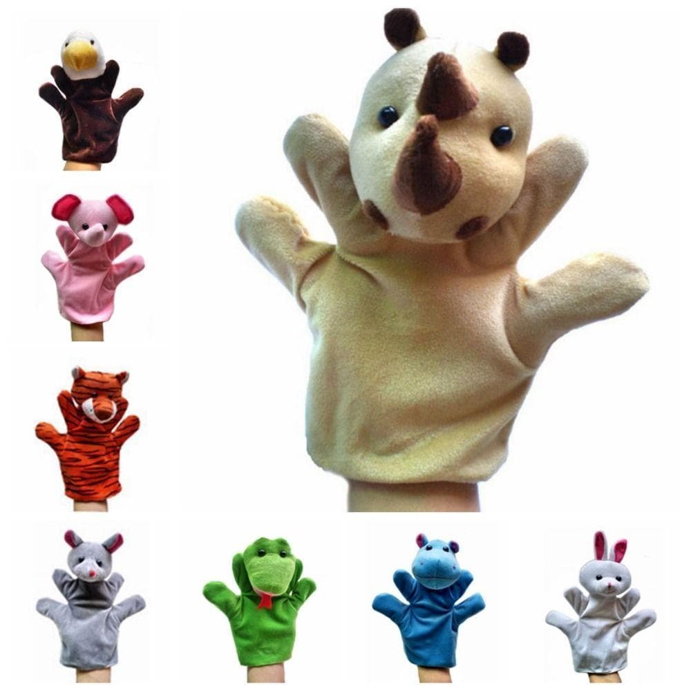 Fantoches De Mão Adoráveis , De Brinquedo De Pelúcia De Animal De Desenho Animado Para Animais ,