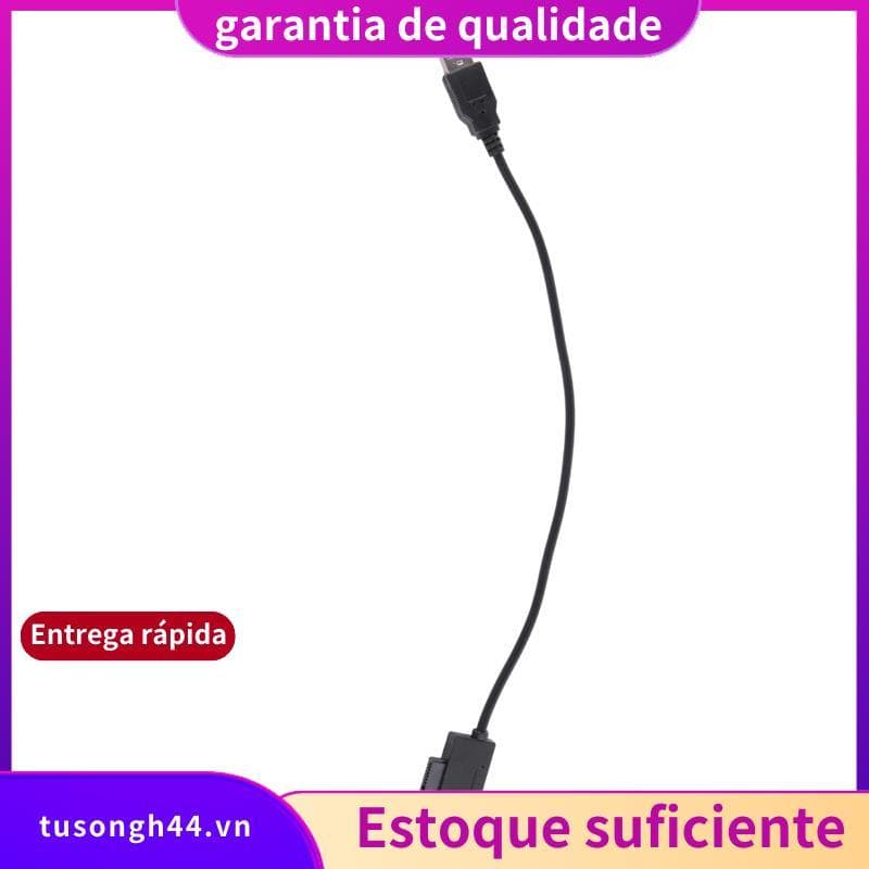 Adaptador USB PC 6P + 7P CD DVD Rom Sata Para 2.0 Conversor Slimline Cabo De Unidade De 13 Pinos Laptop Notebook jimarno
